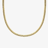 Made in Italy Mens 10K Gold 24 Inch Curb Chain Necklace