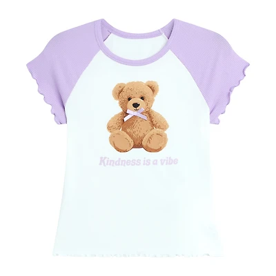 by&by girl Big Kid Girls Round Neck Short Sleeve Regular Fit Graphic T-Shirt