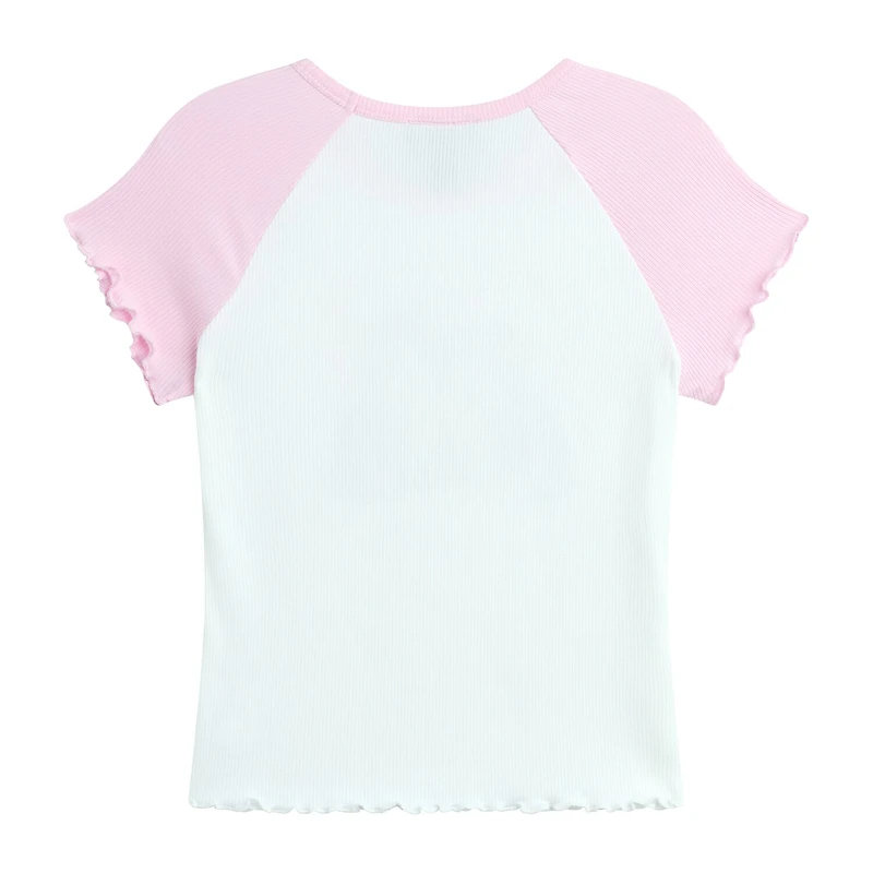 by&by girl Big Kid Girls Round Neck Short Sleeve Regular Fit Graphic T-Shirt
