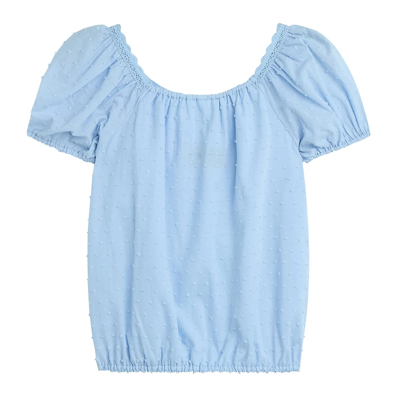 by&by girl Big Kid Girls V Neck Short Sleeve Blouse