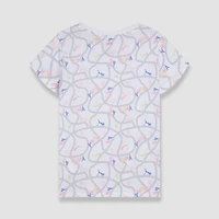 PUMA Big Kid Girls Crew Neck Short Sleeve Regular Fit Graphic T-Shirt