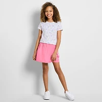 PUMA Big Kid Girls Crew Neck Short Sleeve Regular Fit Graphic T-Shirt