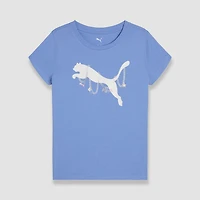 PUMA Big Kid Girls Crew Neck Short Sleeve Regular Fit Graphic T-Shirt