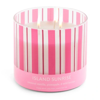 Distant Lands 14oz Island Sunrise 3-Wick Scented Jar Candle