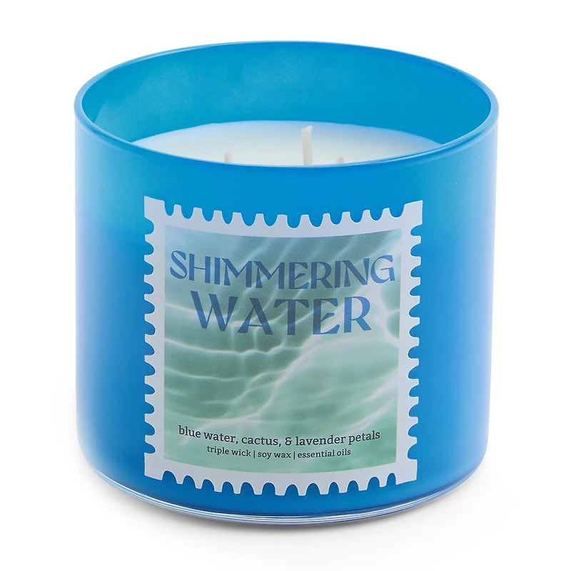 Distant Lands 14oz Shimmering Water 3-Wick Scented Jar Candle