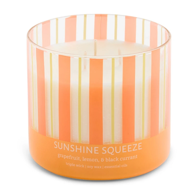 Distant Lands 14oz Sunshine Squeeze 3-Wick Scented Jar Candle