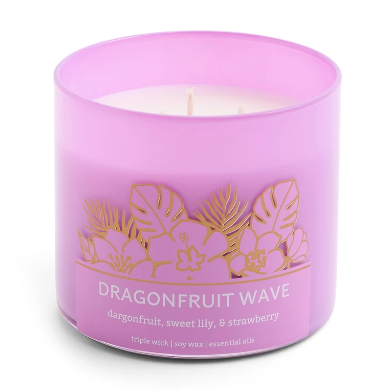 Distant Lands 14oz Dragonfruit Wave 3-Wick Scented Jar Candle