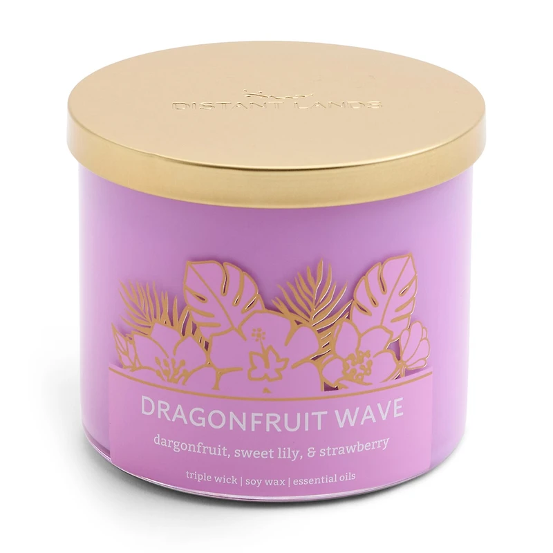Distant Lands 14oz Dragonfruit Wave 3-Wick Scented Jar Candle