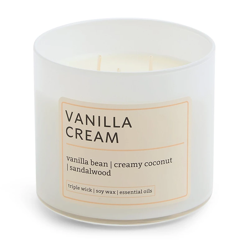 Distant Lands 14oz Vanilla Cream 3-Wick Scented Jar Candle