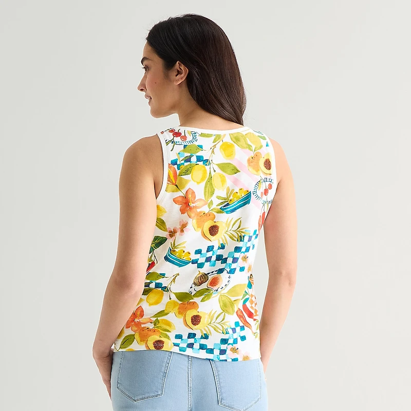 St. John's Bay Womens Crew Neck Sleeveless Tank Top