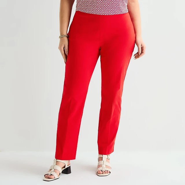 jcpenney red dress pants Dress Pants Jcpenney Wide Leg Pants Wide Leg Jcpenney Hollywould Pants  Elastic Waist Office Trousers