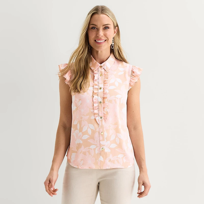 Liz Claiborne Womens Sleeveless Blouse