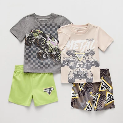 Toddler Boys Monster Jam 4-pc. Short Set