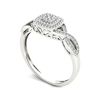 1/ CT.T.W. Natural Diamond 10K White Gold Engagement Ring