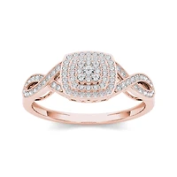 1/ CT.T.W. Natural Diamond 10K Rose Gold Engagement Ring