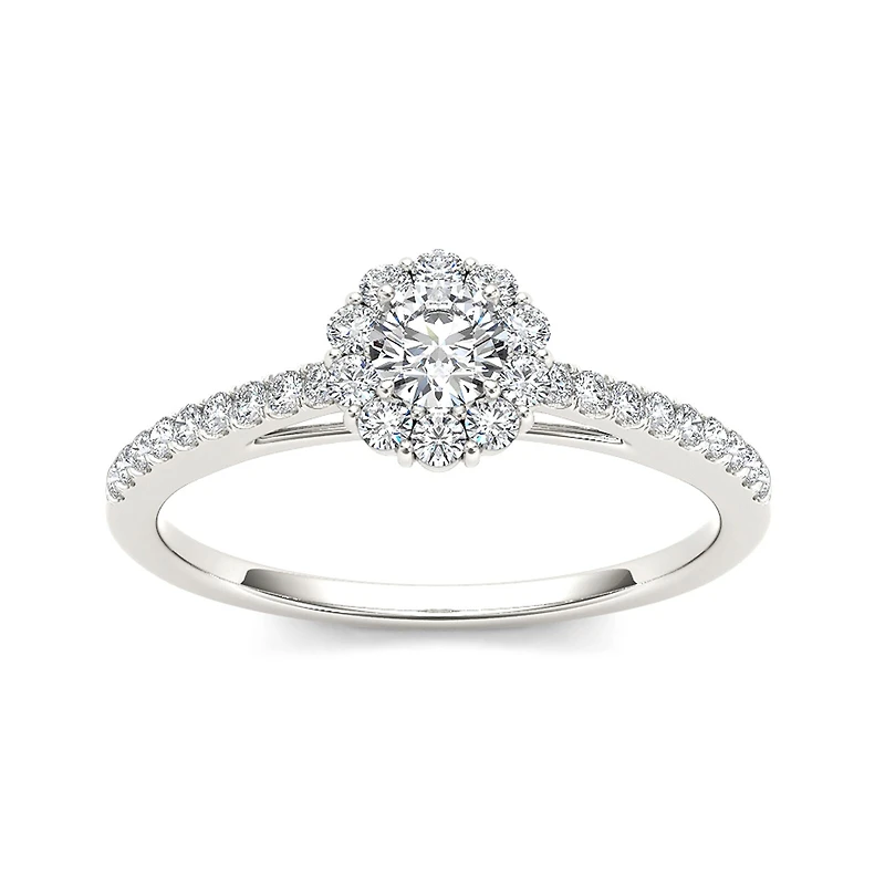 CT.T.W. Natural Diamond 10K White Gold Engagement Ring