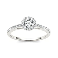 CT.T.W. Natural Diamond 10K White Gold Engagement Ring