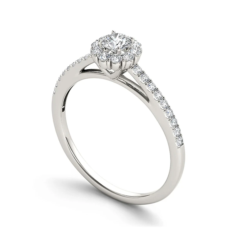 CT.T.W. Natural Diamond 10K White Gold Engagement Ring