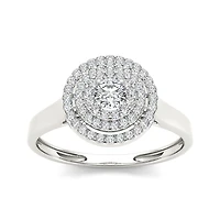 1/2 CT.T.W. Natural Diamond 10K White Gold Engagement Ring