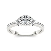 CT.T.W. Natural Diamond 10K White Gold Engagement Ring