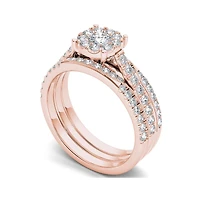 1 CT.T.W. Natural Diamond 14K Yellow Gold Bridal Set
