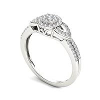 CT.T.W. Natural Diamond 10K White Gold Engagement Ring