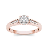 1/4 CT.T.W. Natural Diamond 10K Rose Gold Engagement Ring