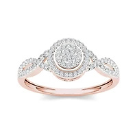 CT.T.W. Natural Diamond 10K Rose Gold Engagement Ring