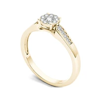 1/4 CT.T.W. Natural Diamond 10K Yellow Gold Engagement Ring