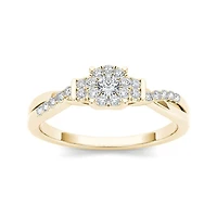 3/4 CT.T.W. Natural Diamond 10K Yellow Gold Engagement Ring