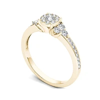 1/ CT.T.W. Natural Diamond 10K Yellow Gold Engagement Ring