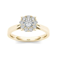 1/2 CT.T.W. Natural Diamond 10K Yellow Gold Engagement Ring
