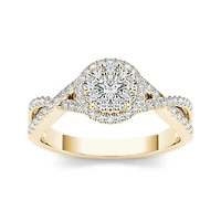 1/2 CT.T.W. Natural Diamond 10K Yellow Gold Engagement Ring