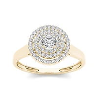 1/2 CT.T.W. Natural Diamond 10K Yellow Gold Engagement Ring