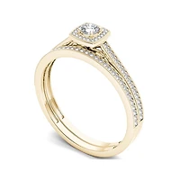 1/3 CT.T.W. Natural Diamond 10K Yellow Gold Bridal Set