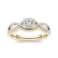1/3 CT.T.W. Natural Diamond 14K Yellow Gold Engagement Ring