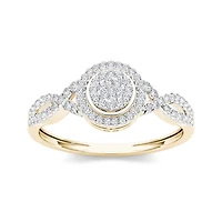 3/ CT.T.W. Natural Diamond 10K Yellow Gold Engagement Ring
