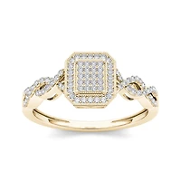 1/5 CT.T.W. Natural Diamond 10K Yellow Gold Engagement Ring