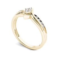 1/10 CT.T.W. Natural Diamond 10K Yellow Gold Engagement Ring