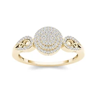 1/5 CT.T.W. Natural Diamond 10K Yellow Gold Infinity Engagement Ring
