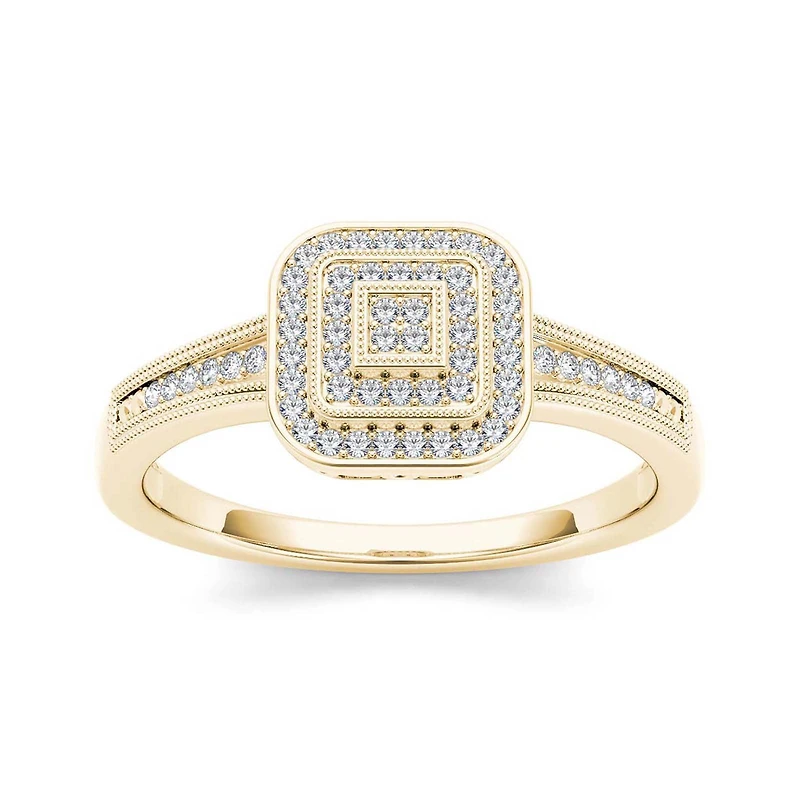 1/6 CT.T.W. Natural Diamond 10K Yellow Gold Engagement Ring