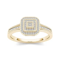 1/6 CT.T.W. Natural Diamond 10K Yellow Gold Engagement Ring