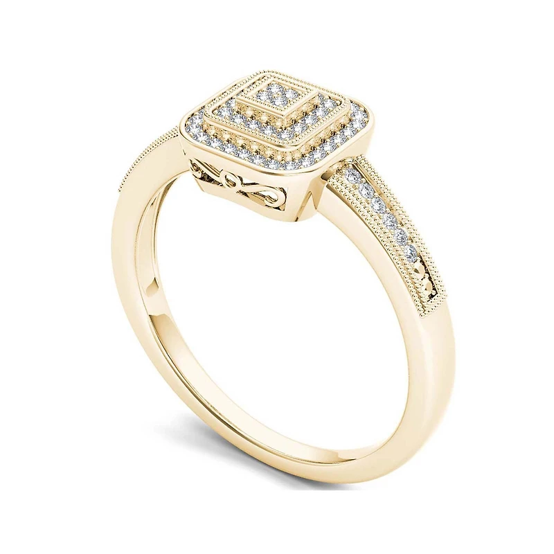 1/6 CT.T.W. Natural Diamond 10K Yellow Gold Engagement Ring