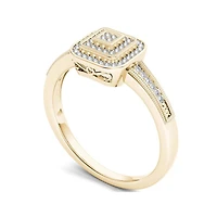 1/6 CT.T.W. Natural Diamond 10K Yellow Gold Engagement Ring