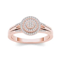 1/6 CT.T.W. Natural Diamond 10K Rose Gold Engagement Ring