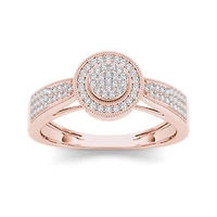 1/4 CT.T.W. Natural Diamond 10K Rose Gold Engagement Ring