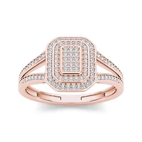 1/4 CT.T.W. Natural Diamond 10K Rose Gold Engagement Ring