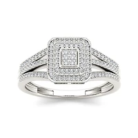 1/6 CT.T.W. Natural Diamond 10K White Gold Engagement Ring