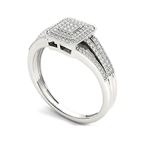 1/6 CT.T.W. Natural Diamond 10K White Gold Engagement Ring