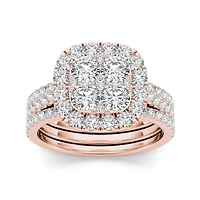 2 CT.T.W. Natural Diamond 14K Yellow Gold Bridal Set